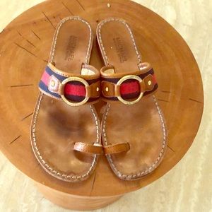 Michael Kors fun leather Greek sandals.